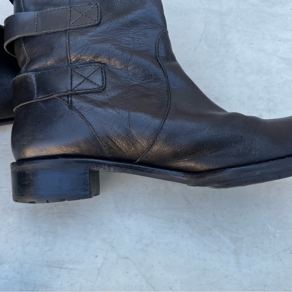 DKNI LEATHER BLACK BOOTS WOMEN 8.5 - Picture 7 of 9